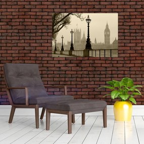 Tablou - Londra în ceață, Anglia (90x60 cm)