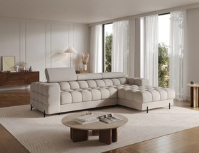 Coltar extensibil dreapta 3 locuri ELTAP, RT-18ROY, Felro, 285x181x93 cm, lemn/poliester, bej