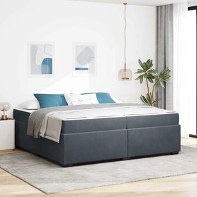 vidaXL Cadru de pat Altele Gri închis 200 x 200 cm Catifea