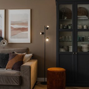 Lampa de podea moderna neagra cu 3 lumini - Jeana