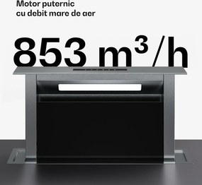 Klarstein Verosteel încorporată hota de evacuare, Minimalistă, puternică, EEC A++, 853,3 m³/h, 60 cm