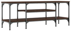 vidaXL Comodă TV, stejar maro, 121x35x45 cm, lemn prelucrat & fier