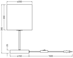 Lampă de masă Ledvance DECOR CARDBOARD 1xE27/15W/230V d. 20 cm
