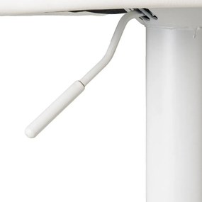 Scaune de bar albe cu înălțime ajustabilă 2 buc. din imitație de piele (înălțime șezut 72 cm) – Casa Selección