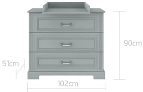 Comoda eleganta Ines gri L102 cm