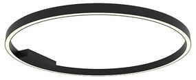 Plafoniera LED dimabila design slim Ridley negru D-80cm