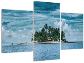 Tablou insula în mare (90x60 cm)