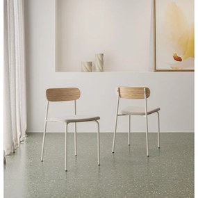 Scaune de dining bej/în culoare naturală 2 buc. Adriana – Marckeric