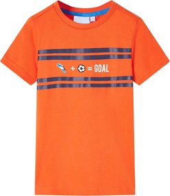 vidaXL Tricou pentru copii, portocaliu închis, 128