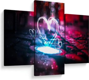 Tablou cu inima iluminată (90x60 cm)