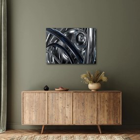 Tabloul cu abstracție gri cu albastru (70x50 cm)