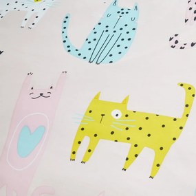 Lenjerie de pat pentru copii 200x135 cm Cute Cats - Catherine Lansfield