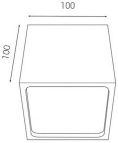 Plafonieră LED de exterior LED2 CUBE LED/12W/230V antracit IP54