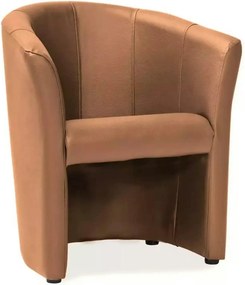 Fotoliu TM-1, bej, piele ecologica/plastic, 67x60x76 cm