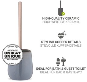 Perie de WC gri din ceramică Sirmione – Wenko