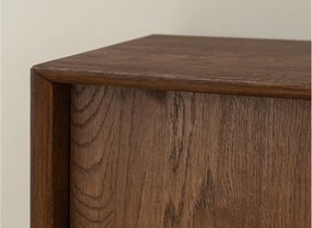 Comodă stejar masiv Bar Madison și Sticlă, 101 × 45 × 101 cm