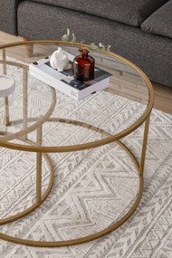 Set măsuțe cafea Belende (Auriu + sticlă). 1127423