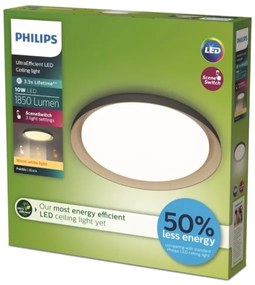 Plafonieră LED dimabilă Philips PEBBLO LED/10W/230V 2700K negru