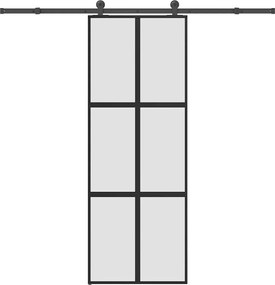 vidaXL Ușă glisantă cu set de feronerie sticlă temperată și aluminiu