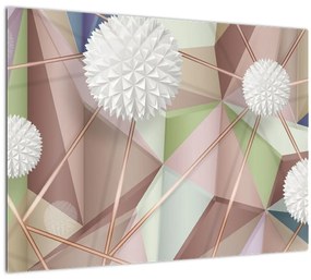 Tablou - 3D abstract culori pastel (70x50 cm)