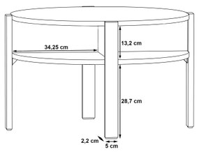 Măsuță de cafea RINO neagră