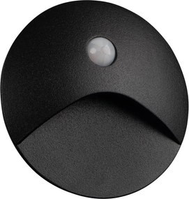Kanlux 39124 - Lampă LED pentru trepte EXIN cu senzor, 2,5W/230V, 3000K, IP65, negru, rotund