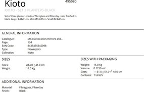 Set de 3 jardiniere decorative Kioto