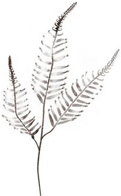 Ramură decorativă mare de ferigă, argint, în. 70 cm