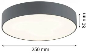 Plafonieră Argon 3080 DARLING 2xE27/15W/230V d. 25 cm gri