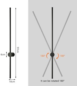 Brilagi - Aplica LED de exterior AURA LED/20W/230V 3000K IP54 negru