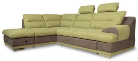 Coltar Extensibil Cu Lada Seaside, Stanga, Verde Si Gri, 264 X 88 X 217 Cm