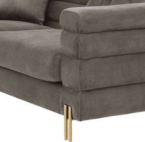 Canapea eleganta design LUX York, catifea gri 114343 HZ