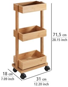 WENKO 24390100 - Raft TORTONA 18 x 71,5 cm, maro/negru