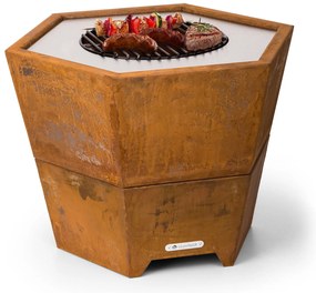 Blumfeldt Hekla 2 în 1, șemineu, Ø 60 cm, rezistentă la apă și îngheț, placă de grătar, grătar de grătar