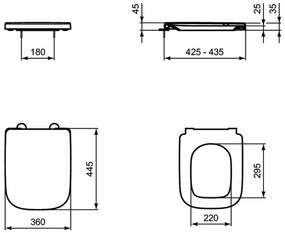 Capac WC softclose Ideal Standard I.life B gri