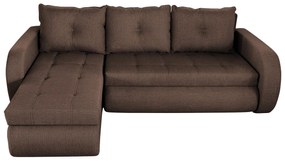 Coltar extensibil reversibil Siena Lux Chocolate 243x141x81 cm cu lada de depozitare