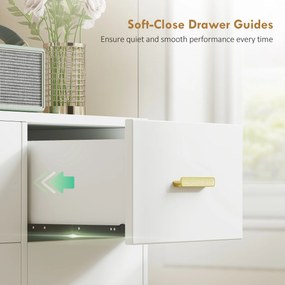 HOMCOM Masă de Toaletă cu Oglindă LED, 6 Sertare și Prize, Birou Modern Alb pentru Dormitor | Aosom Romania