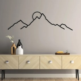 Decorațiune de perete 100x29 cm metal munți
