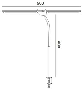 Lampă de birou LED cu intensitate reglabilă USB TENUIX DUO LED/14W/5V 3000-6000K negru
