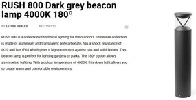 Stalp LED iluminat exterior simetric 180º IP65 RUSH 80cm 4000K