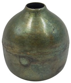 Vaza metal verde-aurie KOLONY 13 cm