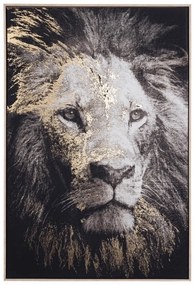 Tablou decorativ gri/negru din MDF si panza, 82,6x4,3x122,6 cm, Bold Lion Bizzotto