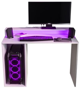 Masă PC pentru gaming Garrick 2 (biely) (cu iluminat LED RGB). 1064136
