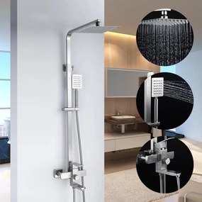 Coloană de Duș Satinată Model LY005 – Design Modern și Funcțional pentru O Baie Elegantă