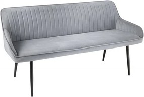 Bancheta tapitata design modern Turin 160cm, gri argintiu
