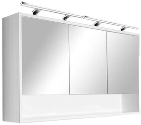 Dulap cu oglindă Luna 120, alb, superior