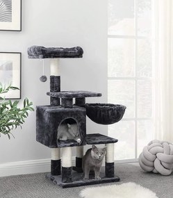 Stalp de zgariere pisici cu hamac Bej 110 cm