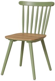 Scaun verde salvie din lemn de mango, "Paulin"