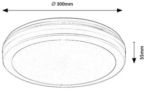 Rabalux 77036 - Plafonieră LED pentru baie INDRE, 28W, 230V, IP54, alb