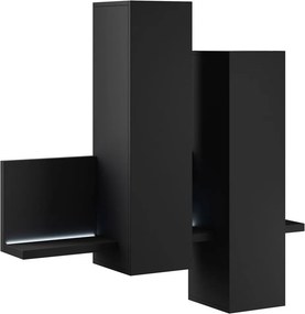 Corp lemn masiv suspendat Aurea, 152 × 90 × 35 cm - Negru